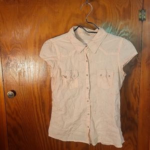 y2k pink girls button up